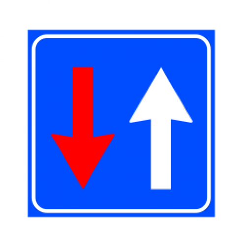 Cartello diritto di precedenza nei sensi unici alternati Cartello diritto di precedenza nei sensi unici alternati